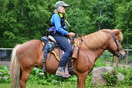 Alys about to head out for a ride